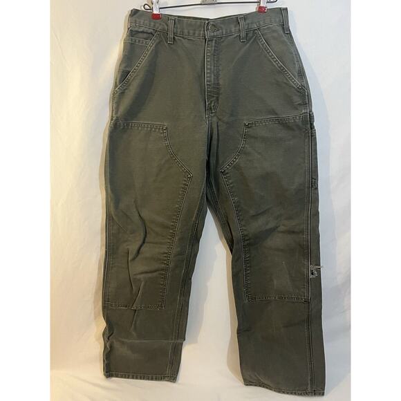 Carhartt double knee pants 32x32 Workwear Distressed Worn - Picture 1 of 6